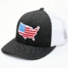 Oil Field Hats Men's Black & White American Flag US Patch Mesh-Back Ball Cap -Aratt Clothing Shop 2000350293 001 P1