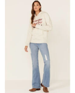 Wrangler Women's Multi Stacked Logo Shirttail Pullover Hoodie -Aratt Clothing Shop 2000350345 104 P4