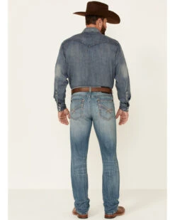 Rock 47 By Wrangler Men's Cochran Medium Wash Stretch Slim Straight Jeans -Aratt Clothing Shop 2000350739 400 P3