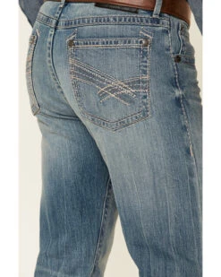 Rock 47 By Wrangler Men's Cochran Medium Wash Stretch Slim Straight Jeans -Aratt Clothing Shop 2000350739 400 P4