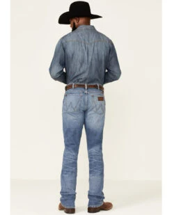 Wrangler Retro Green Men's Sienna Medium Wash Stretch Slim Bootcut Jeans 9 Wrangler Retro Green Men's Sienna Medium Wash Stretch Slim Bootcut Jeans -Aratt Clothing Shop 2000350745 400 P4