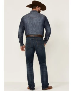 Rock & Roll Denim Men's Hooey Dark Vintage Double Barrel Relaxed Stackable Bootcut Jeans -Aratt Clothing Shop 2000351105 400 P4