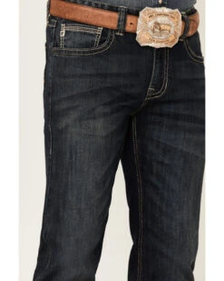 Rock & Roll Denim Men's Vintage Dark Revolver Stretch Slim Straight Jeans -Aratt Clothing Shop 2000351108 400 P4