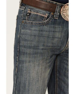 Rock & Roll Denim Men's Vintage Dark Wash Double Barrel Relaxed Straight Jeans -Aratt Clothing Shop 2000351110 400 P4