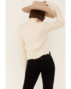 Shyanne Women's Seamed High Neck Wool Blend Pullover Sweatshirt -Aratt Clothing Shop 2000351363 280 P3