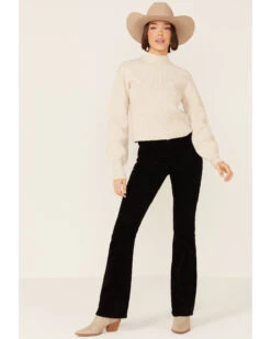 Shyanne Women's Seamed High Neck Wool Blend Pullover Sweatshirt -Aratt Clothing Shop 2000351363 280 P4