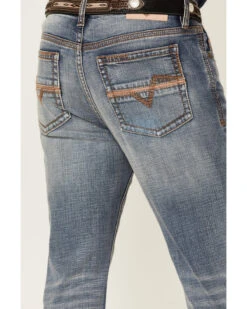 Cody James Core Men's Bear Down Light Wash Stretch Slim Bootcut Jeans -Aratt Clothing Shop 2000351786 400 P4
