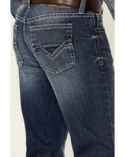 Cody James Men's Double Kicker Medium Dark Wash Stretch Relaxed Bootcut Jeans -Aratt Clothing Shop 2000351797 400 P4