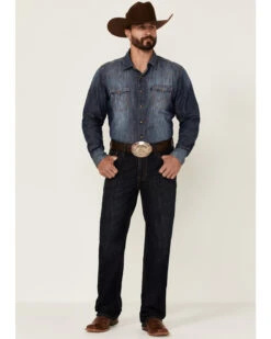 Rock & Roll Denim Men's Dark Wash Double Barrel Relaxed Straight Leg Jeans -Aratt Clothing Shop 2000352156 400 P3