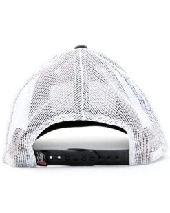 Justin Men's Black Thin Line Embroidered Flag Mesh-Back Ball Cap -Aratt Clothing Shop 2000353915 001 P3