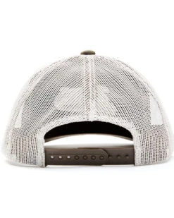 Justin Men's Brown Oilskin Embroidered Logo Mesh-Back Ball Cap -Aratt Clothing Shop 2000353919 200 P3