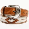 Cody James Men's Embossed Basketweave Rawhide Western Belt -Aratt Clothing Shop 2000354049 280 P1