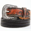 Cody James Men's Brown Floral Hand Tooled Stretch Bonded Strap Western Belt -Aratt Clothing Shop 2000354453 200 P1