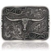 Montana Silversmiths Women's Antiqued Longhorn Belt Buckle -Aratt Clothing Shop 2000355723 040 P1