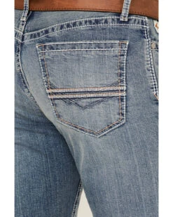 Cinch Men's Ian Medium Stonewash Performance Stretch Slim Bootcut Jeans -Aratt Clothing Shop 2000355871 402 P4