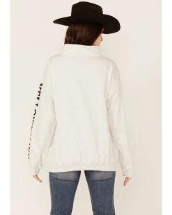 Paramount Network's Yellowstone Women's Gray 1/4 Zip Horse Graphic Pullover Sweatshirt -Aratt Clothing Shop 2000356681 070 P3