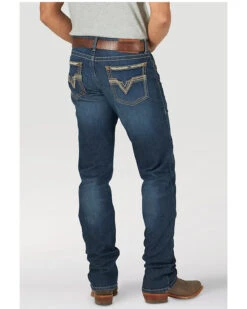 Rock 47 By Wrangler Men's Ruckett Dark Wash Stretch Slim Straight Jeans -Aratt Clothing Shop 2000358077 400 P3