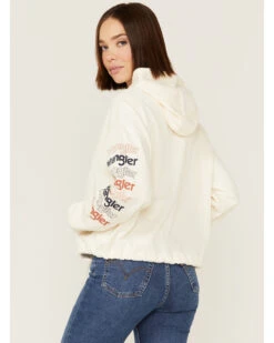 Wrangler Women's Logo Cropped Hoodie 8 Wrangler Women's Logo Cropped Hoodie -Aratt Clothing Shop 2000358083 100 P3