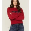 Wrangler Women's Chenille Logo Cropped Sweatshirt -Aratt Clothing Shop 2000358085 600 P1