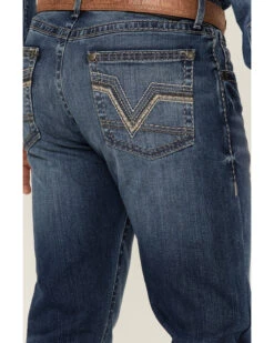 Rock 47 By Wrangler Men's Edmond Medium Wash Stretch Slim Bootcut Jeans -Aratt Clothing Shop 2000359727 414 P4