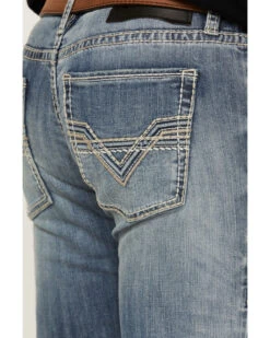 Rock & Roll Denim Men's Rifle Stretch Regular Skinny Jeans -Aratt Clothing Shop 2000360319 400 P2