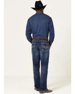 Rock 47 By Wrangler Men's Prichett Dark Wash Stretch Slim Straight Jeans -Aratt Clothing Shop 2000361296 416 P3