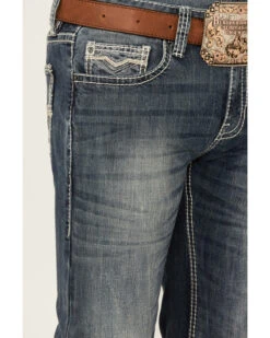 Rock & Roll Denim Men's Medium Vintage Pistol Stretch Regular Straight Jeans -Aratt Clothing Shop 2000361609 400 P4