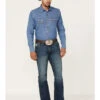 Cinch Men's Ian Dark Stonewash Performance Stretch Slim Bootcut Jeans -Aratt Clothing Shop 2000362785 402 P1