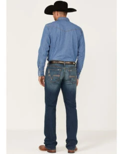 Cinch Men's Ian Dark Stonewash Performance Stretch Slim Bootcut Jeans -Aratt Clothing Shop 2000362785 402 P3