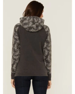 Hooey Women's Rope Like A Girl Bandana Print Pullover Hoodie Sweatshirt -Aratt Clothing Shop 2000363502 022 P4