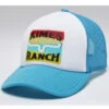 Kimes Ranch Men's Turquoise & White Block Party Logo Mesh-Back Trucker Cap -Aratt Clothing Shop 2000364688 440 P1