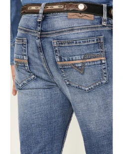 Cody James Men's Dice House Medium Wash Stretch Stackable Straight Jeans -Aratt Clothing Shop 2000364920 414 P4