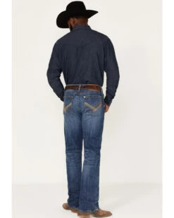 Rock 47 By Wrangler Men's Baltic Light Medium Wash Stretch Slim Bootcut Jeans -Aratt Clothing Shop 2000365079 413 P3