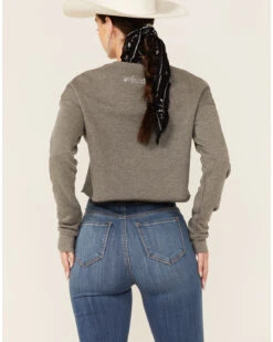 Ruby's Rubbish Women's Heather Gray Long Live King George Graphic Sweatshirt 8 Ruby's Rubbish Women's Heather Gray Long Live King George Graphic Sweatshirt -Aratt Clothing Shop 2000365471 022 P3