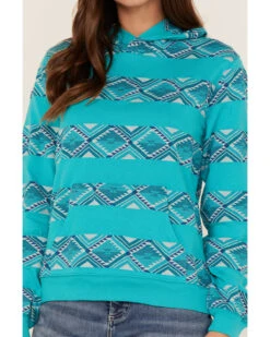 RANK 45 Women's Southwestern Stripe Pullover Sweatshirt Hoodie -Aratt Clothing Shop 2000365666 440 P3