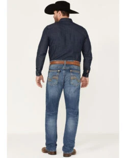 Rock 47 By Wrangler Men's Ash Medium Wash Stretch Slim Straight Jeans -Aratt Clothing Shop 2000366716 414 P3