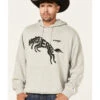 Wrangler Men's 75 Years Heather Gray Horse Graphic Hooded Sweatshirt -Aratt Clothing Shop 2000366795 070 P1