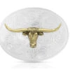 Montana Silversmiths Men's River Rock Cascade Longhorn Buckle -Aratt Clothing Shop 2000367551 040 P1