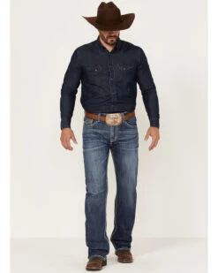 Rock & Roll Denim Men's Dark Wash Double Barrel Stretch Relaxed Straight Jeans -Aratt Clothing Shop 2000367642 201 P3