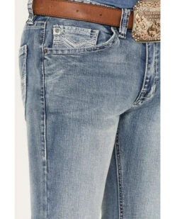 Rock & Roll Denim Men's Medium Wash Mid Rise Bootcut Jeans -Aratt Clothing Shop 2000368123 414 P4