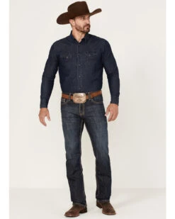 Rock & Roll Denim Men's Revolver Dark Wash Stretch Slim Straight Jeans -Aratt Clothing Shop 2000368871 416 P3