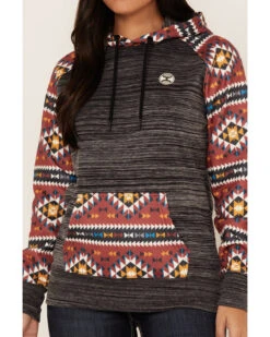 Hooey Women's Southwestern Contrast Print Summit Hoodie 8 Hooey Women's Southwestern Contrast Print Summit Hoodie -Aratt Clothing Shop 2000369085 022 P3