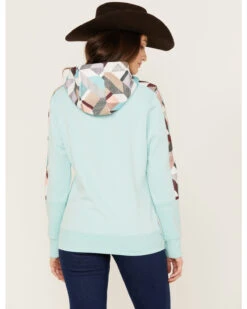 Hooey Women's Southwestern Print Contrast Canyon Hoodie -Aratt Clothing Shop 2000369089 400 P4