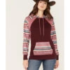 Hooey Women's Serape Stripe Contrast Print Savannah Hoodie 1 Hooey Women's Serape Stripe Contrast Print Savannah Hoodie -Aratt Clothing Shop 2000369090 642 P1