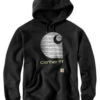 Carhartt Men's Rain Defender® Loose Fit Midweight Logo Graphic Hooded Sweatshirt - Big & Tall -Aratt Clothing Shop 2000369830 001 P1