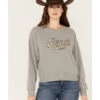 Ariat Women's R.E.A.L Varsity Logo Cropped Sweatshirt -Aratt Clothing Shop 2000371904 070 P1