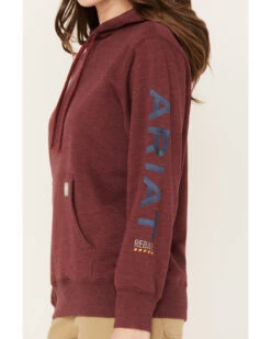 Ariat Women's Rebar Logo Sleeve Graphic Work Hooded Sweatshirt -Aratt Clothing Shop 2000372132 603 P3