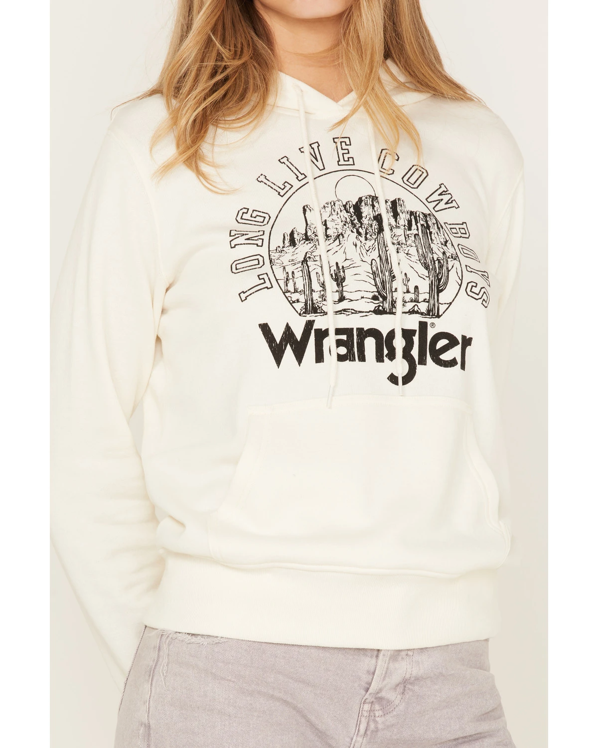 Wrangler Women's Long Live Cowboys Desert Graphic Hoodie 5 Wrangler Women's Long Live Cowboys Desert Graphic Hoodie - Image 3