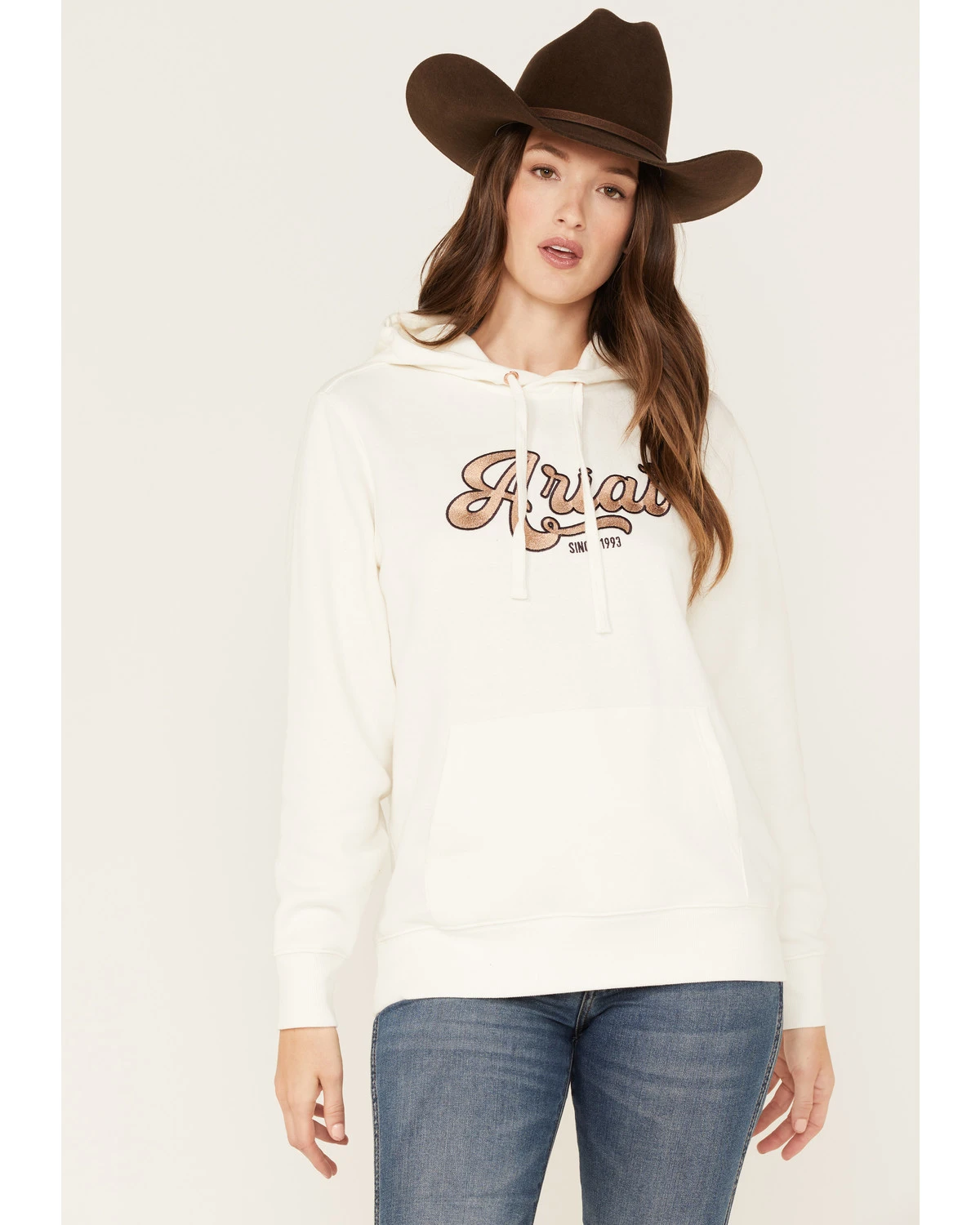 Ariat Women's Metallic Embroidered Logo Hoodie 3 Ariat Women's Metallic Embroidered Logo Hoodie