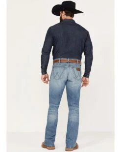Wrangler Retro Men's 77MWP Medium Wash Slim Boot Stretch Denim Jeans -Aratt Clothing Shop 2000374572 413 P3